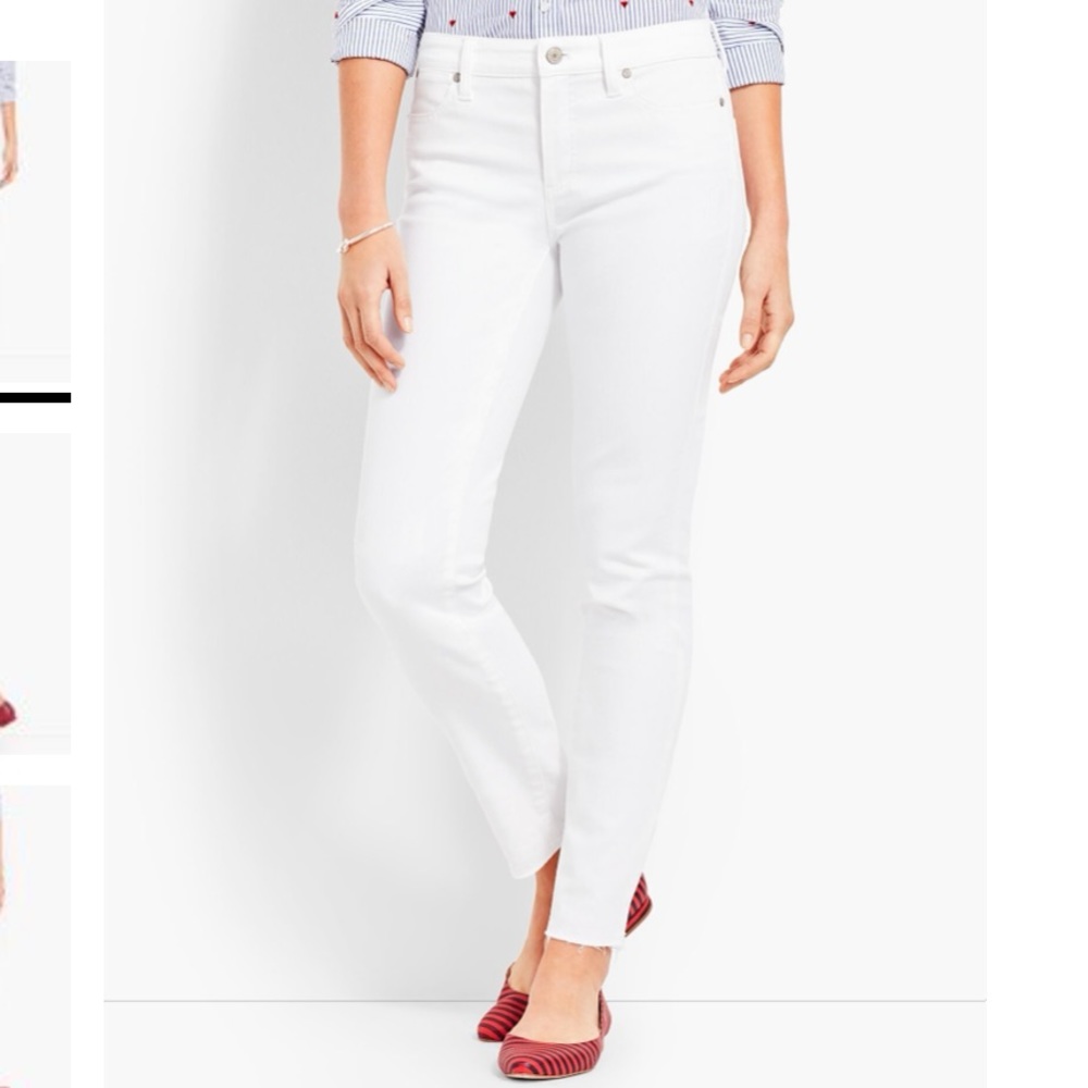 Talbots distressed slim ankle jeans